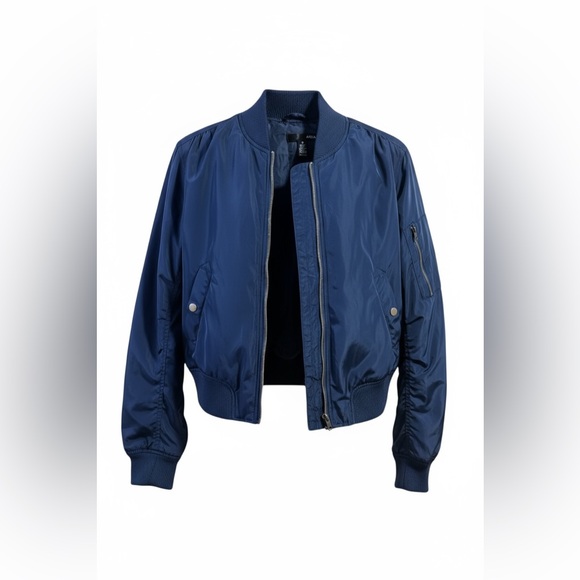 Aqua Jackets & Blazers - Aqua Navy Bomber Jacket